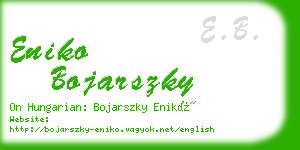 eniko bojarszky business card